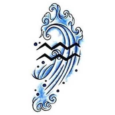 Aquarius designs Fake Temporary Water Transfer Tattoo Stickers NO.10017